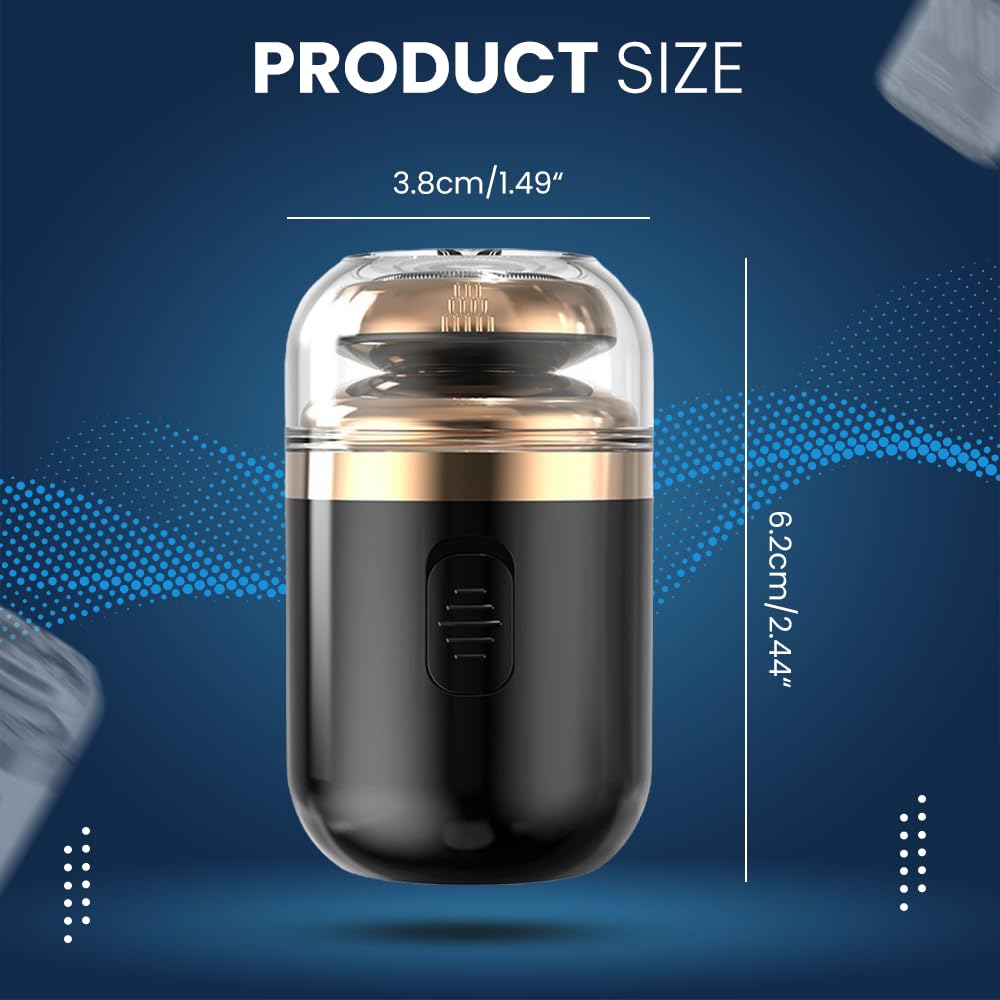 2025 Mini Portable Electric Shaver for Men - 2-in-1 Beard Trimmer & Nose Hair Clipper | USB Rechargeable Waterproof Travel Shaver | Compact Capsule Design | Perfect for Home, Office, Gym, Travel, Business Trips & Camping | Great Gift for Dad, Father's Day, Christmas & Birthdays (Black) | Ideal for Daily Grooming, On-the-Go Styling & Quick Touch-Ups