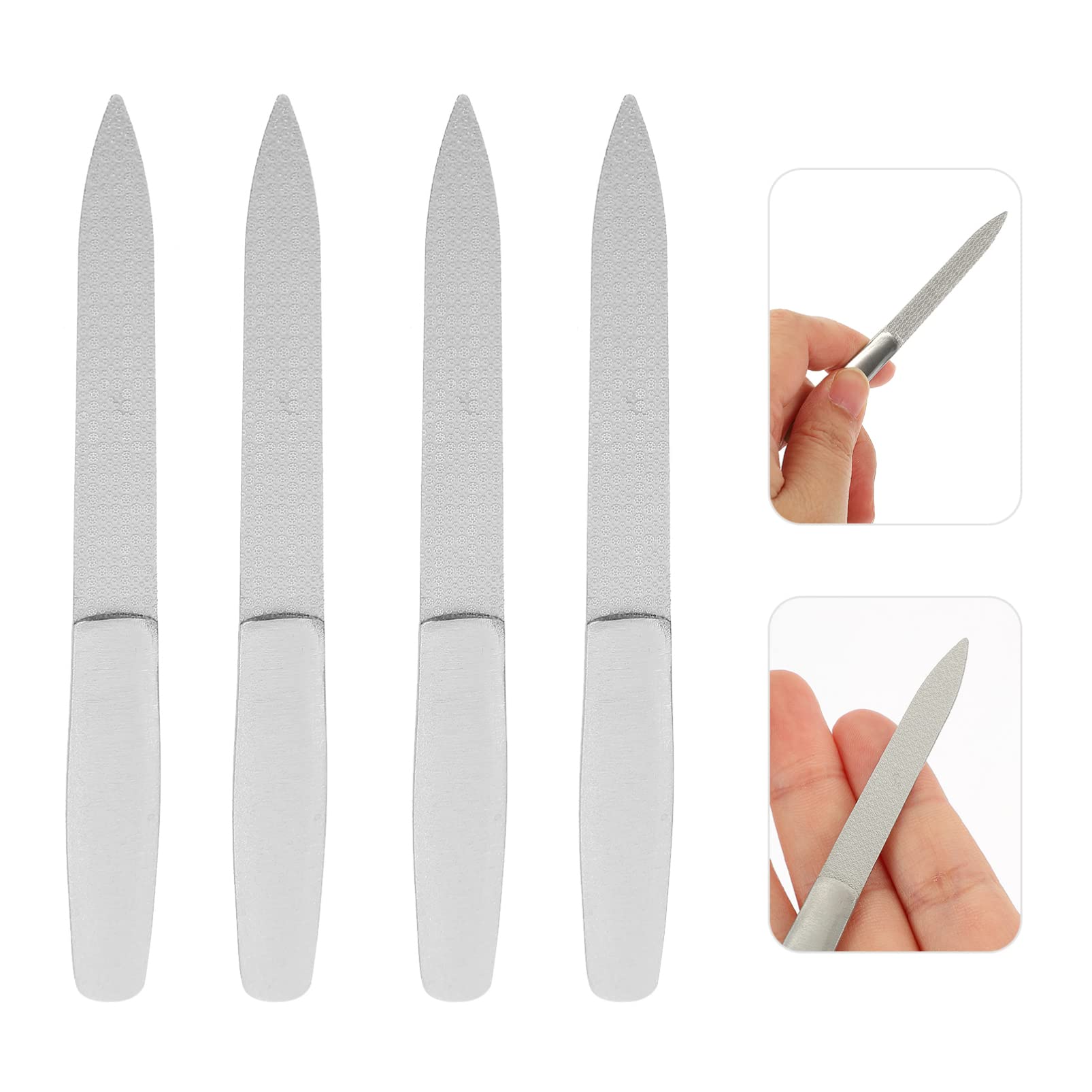 6pcs Metal Nail Files - Professional Manicure Tools for Home & Salon Use
