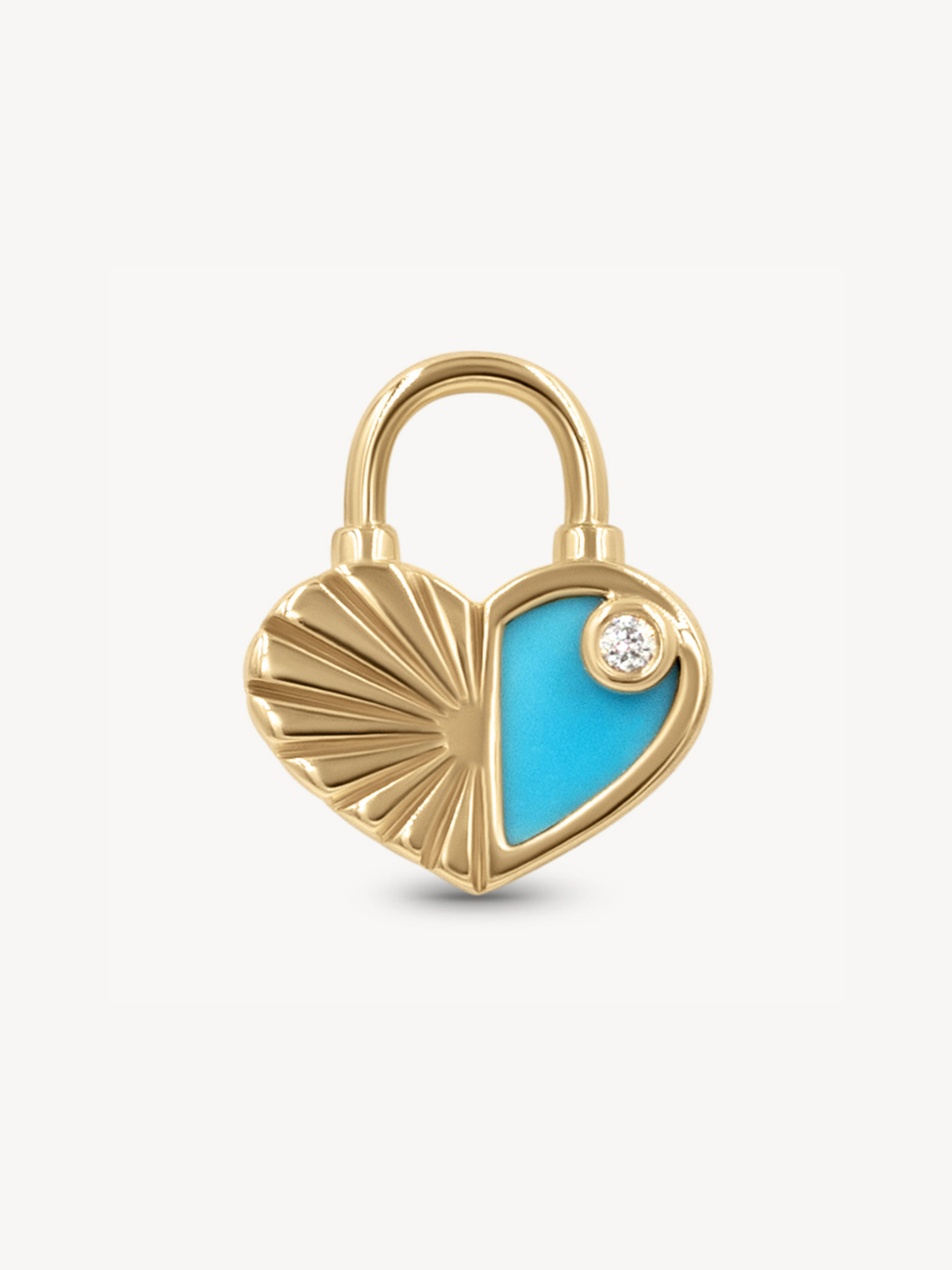 Half Turquoise Heart Charm Pendant - Elegant Jewelry for Necklaces & Bracelets - Perfect for Gifts, Weddings & Everyday Wear