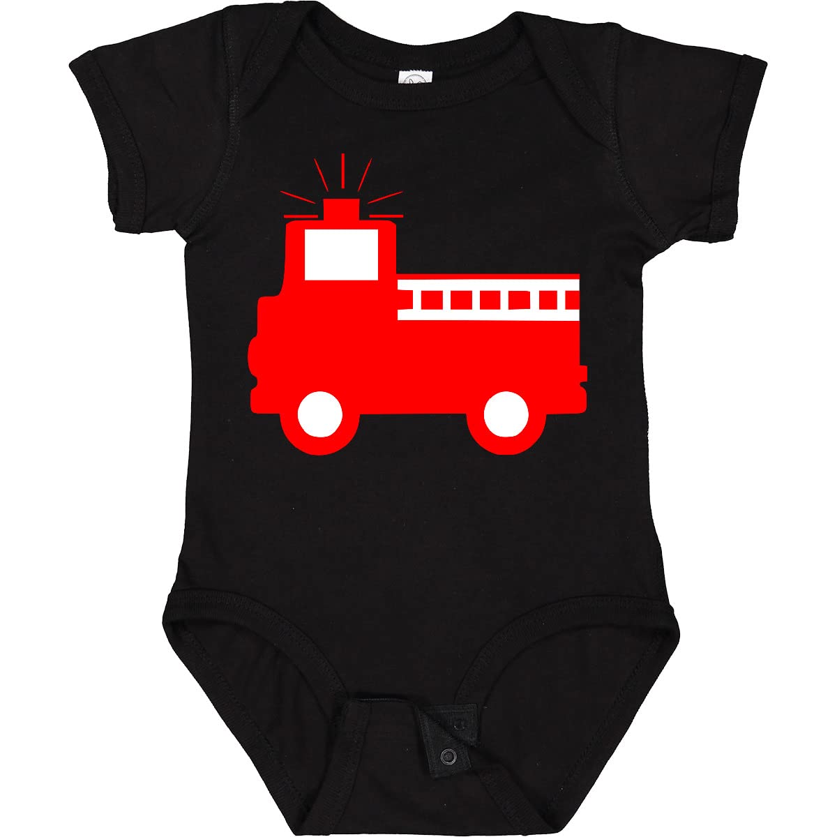 Inktastic Cute Red Firetruck Baby Bodysuit - Soft Cotton Infant Onesie for Boys & Girls - Perfect for Firefighter Theme Parties, Photoshoots & Everyday Wear