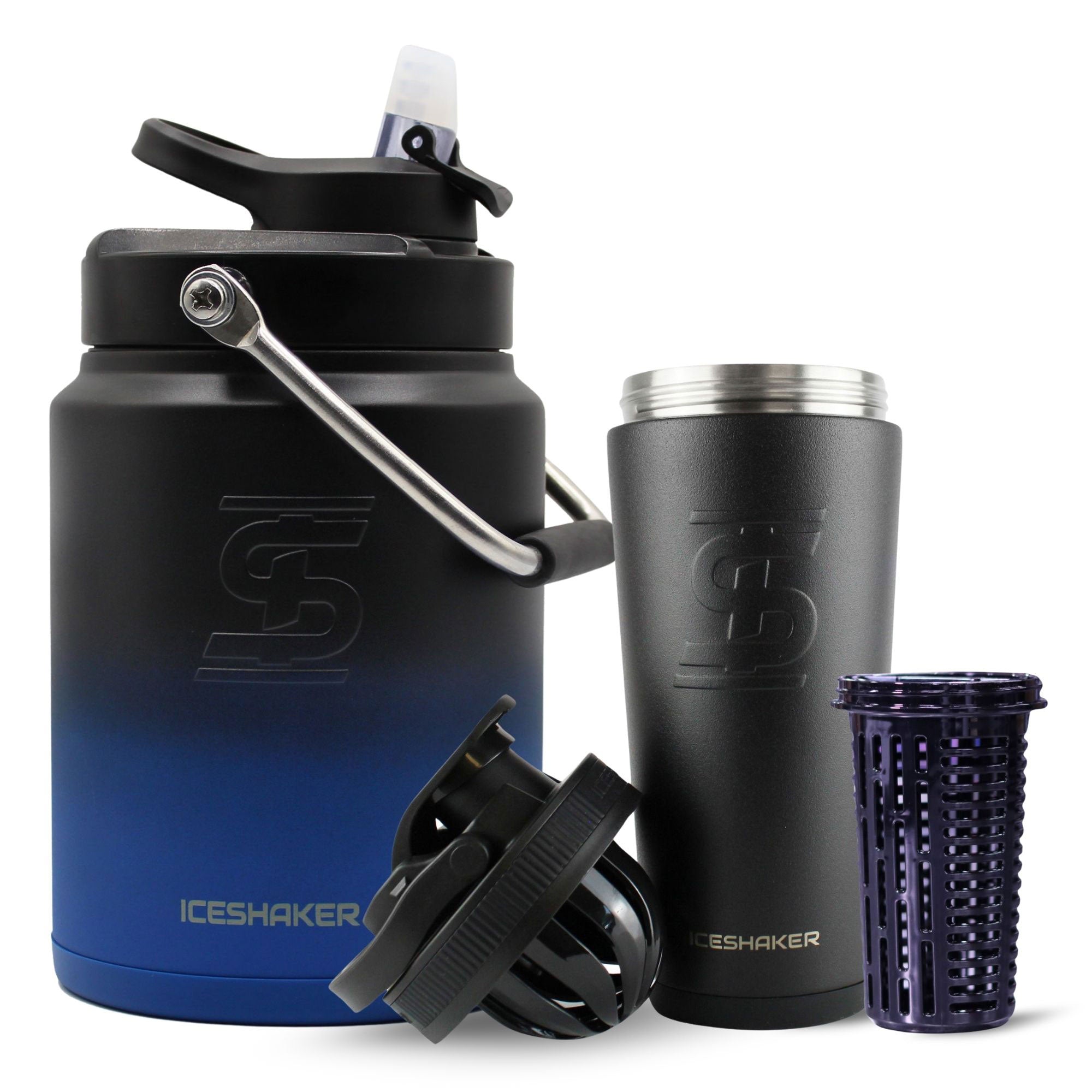 Premium Ice Shaker Hydration Pack - Insulated Water Bottle for Gym, Workout & Outdoor Sports - Leakproof & BPA-Free Shaker Cup for Protein Shakes & Cold Drinks