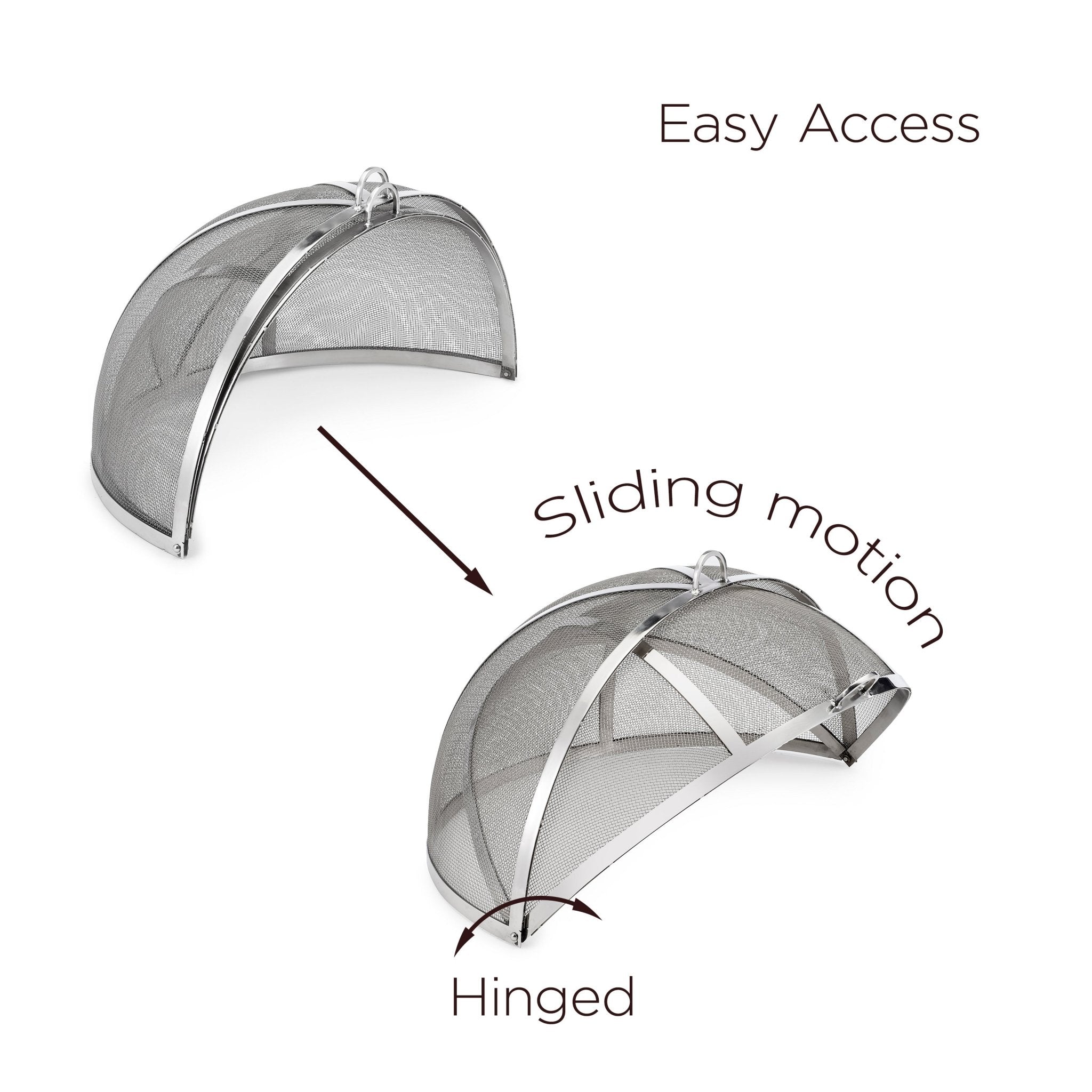 20-Pack Small Stainless Steel Spark Screens with Lifter - Fireplace Accessories for Wood Stove, Fire Pit & Camping Safety