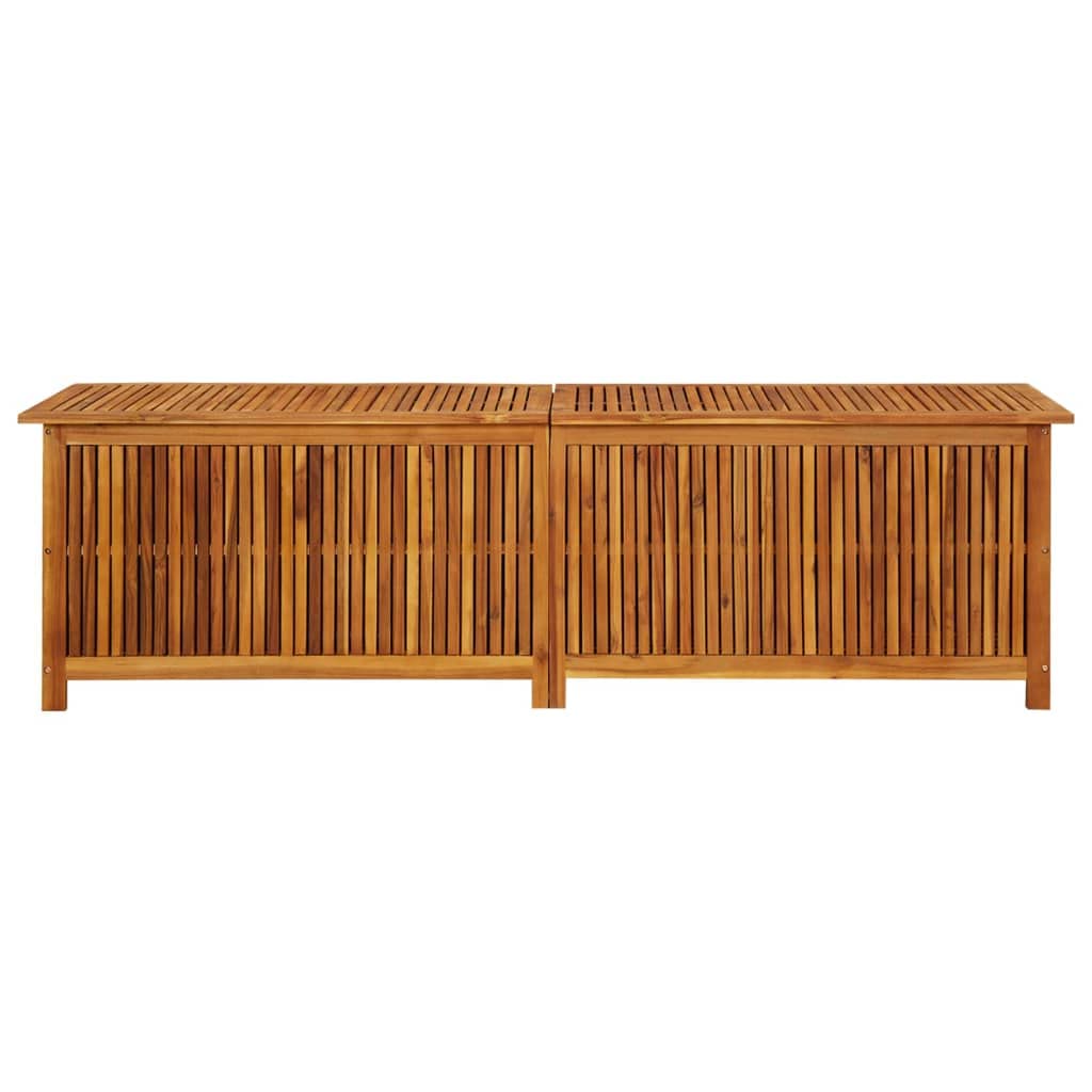 Premium Acacia Wood Outdoor Storage Box with Waterproof Lid - 78.7