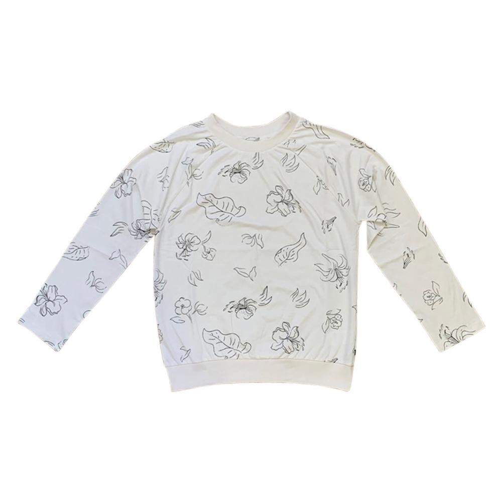 Women's Wild Forager Organic Cotton Lounge Sweater - Soft & Cozy Pullover for Relaxing at Home, Yoga, and Casual Outings