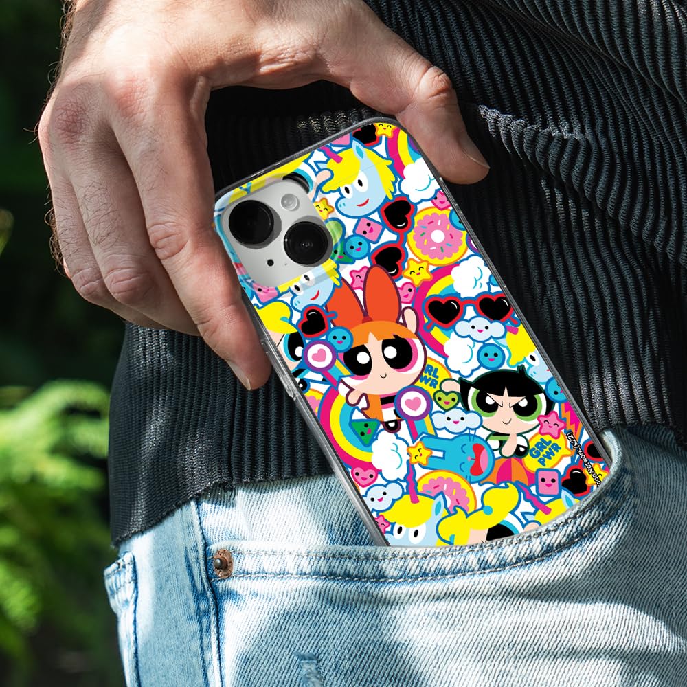 Official The Powerpuff Girls Licensed iPhone 14 Case - Shockproof TPU Protective Phone Cover with Perfect Fit | Cute Cartoon Design for Girls, Teens & Fans | Great Gift for Birthday, Christmas & Daily Use