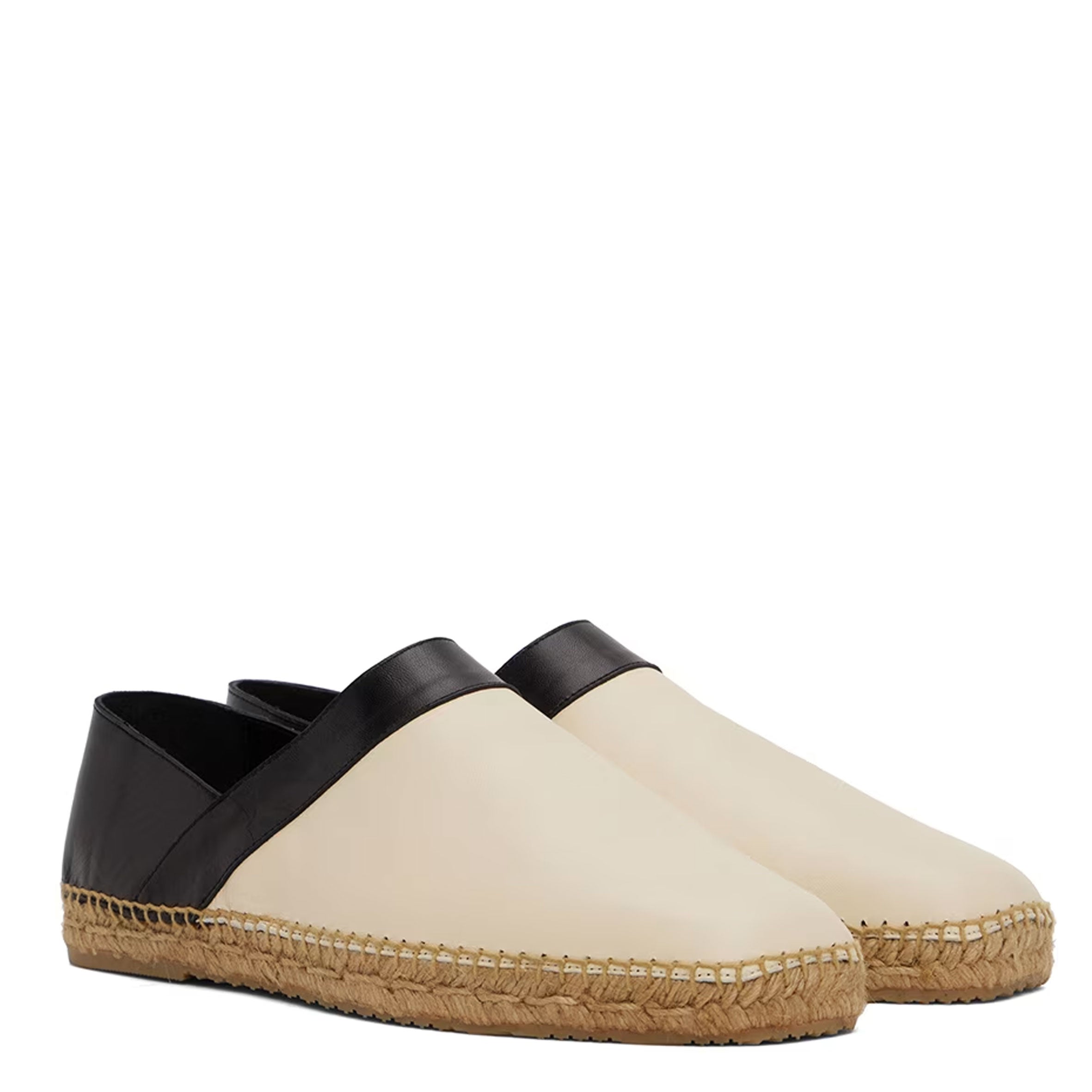Women's Beige & Black Paneled Espadrilles - Comfortable Summer Slip-On Shoes for Beach, Vacation & Casual Outings