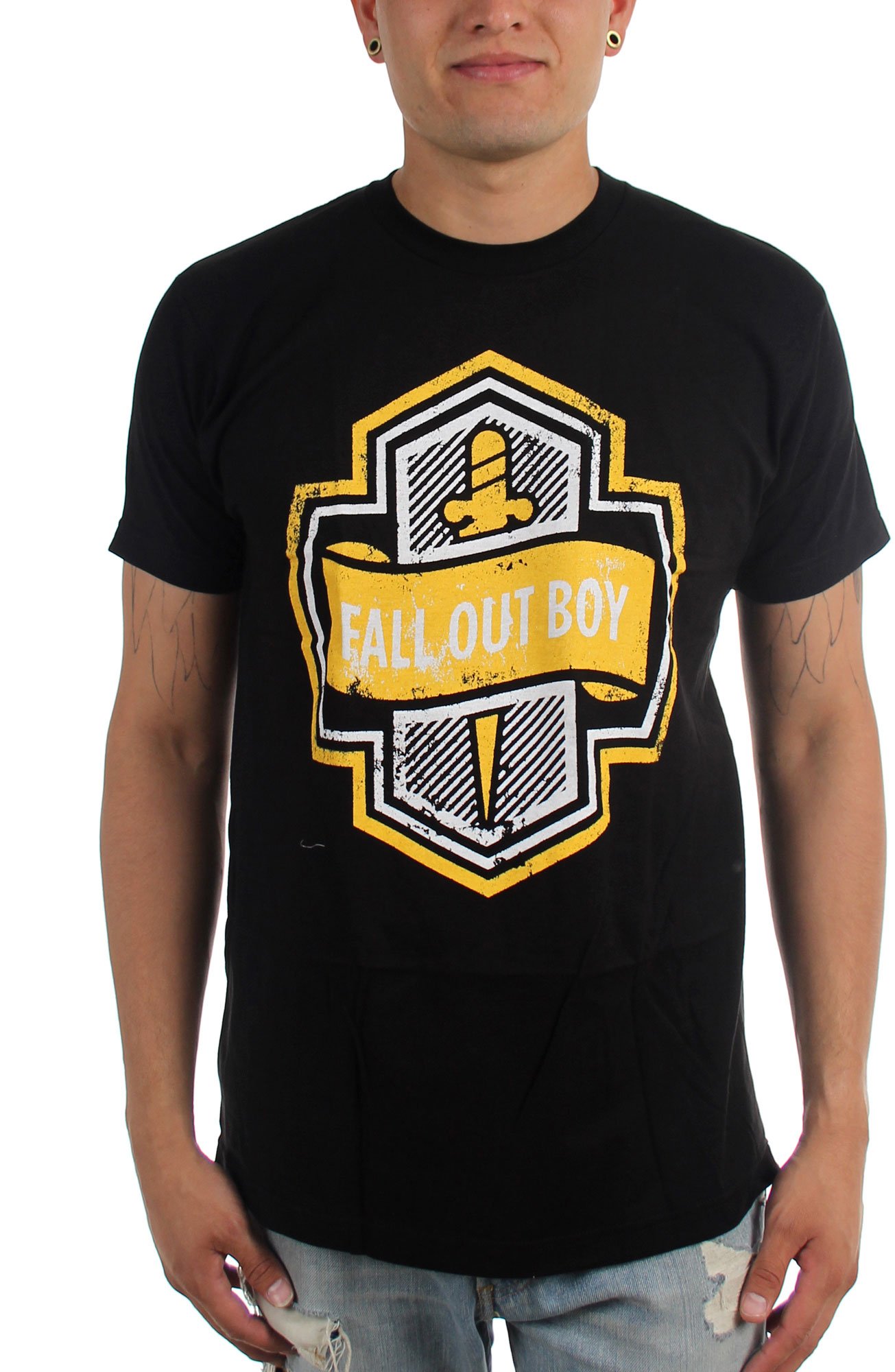 Fall Out Boy Band Merch Knife Graphic T-Shirt for Men - Black Cotton Tee - Perfect for Concerts, Gifting & Casual Wear