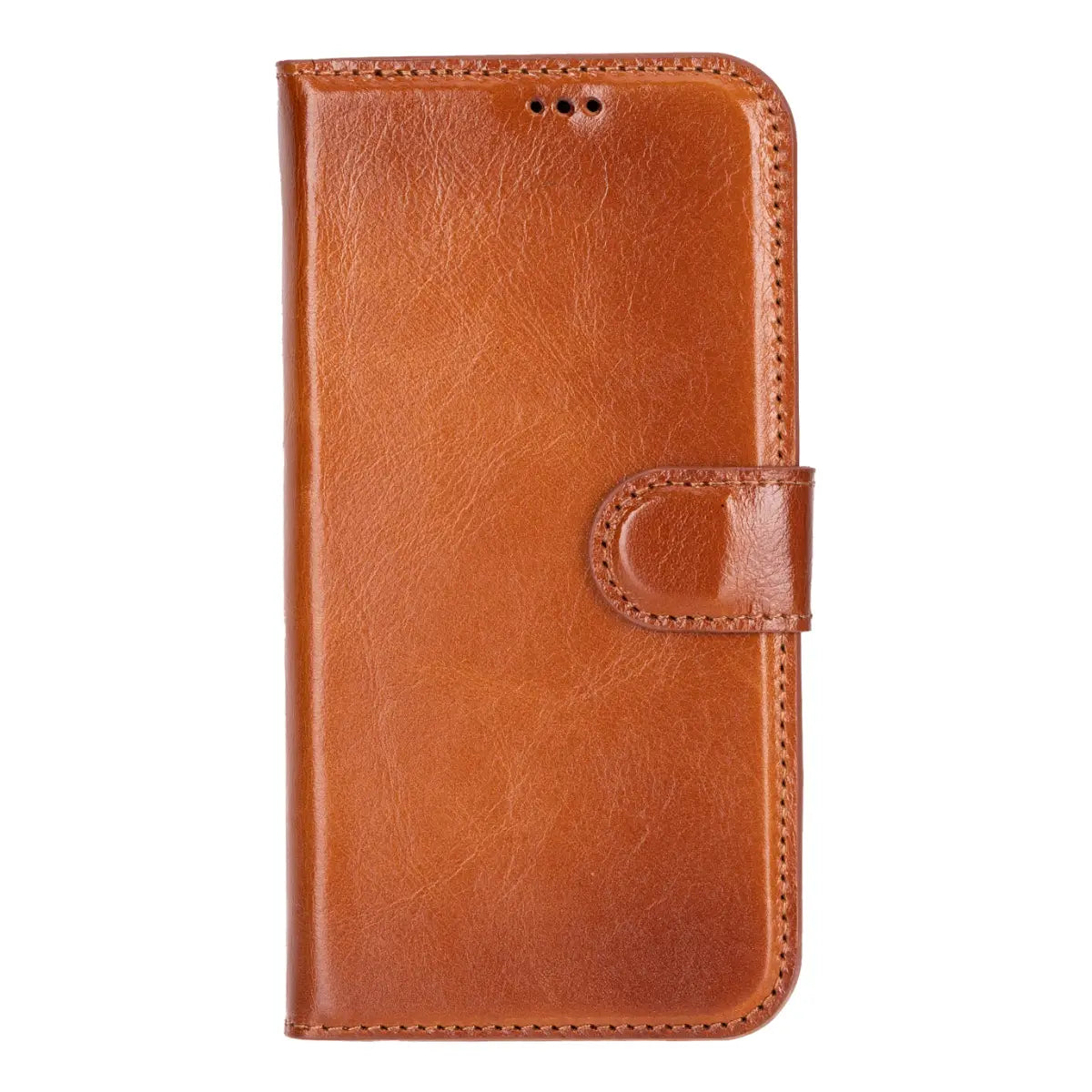 Premium Burnished Tan Leather Wallet Case for iPhone 16 Pro - Slim Protective Cover with Card Slots | Perfect for Everyday Use, Travel & Business