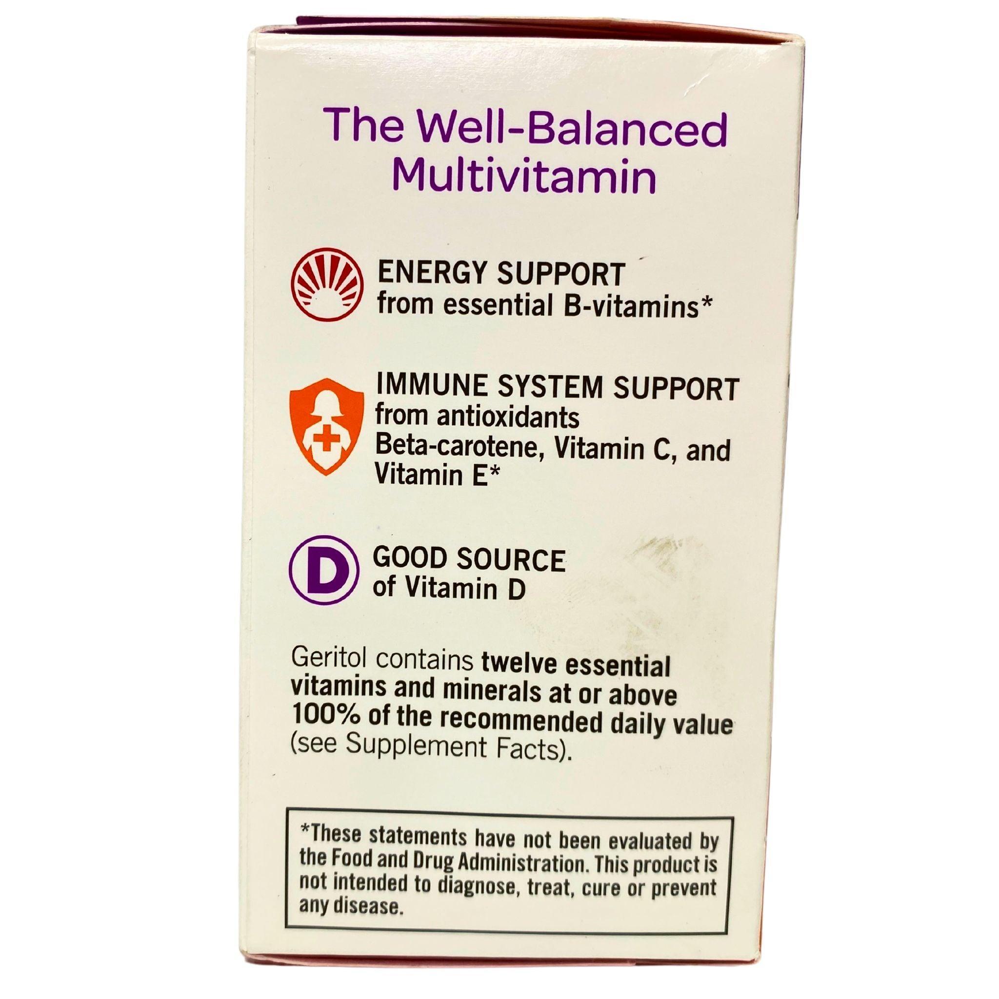 Geritol Multivitamin & Multimineral Supplement - 26 Essential Vitamins & Minerals for Adults - Immune Support & Energy Boost (20 Count) - Daily Nutrition for Active Lifestyle & Wellness