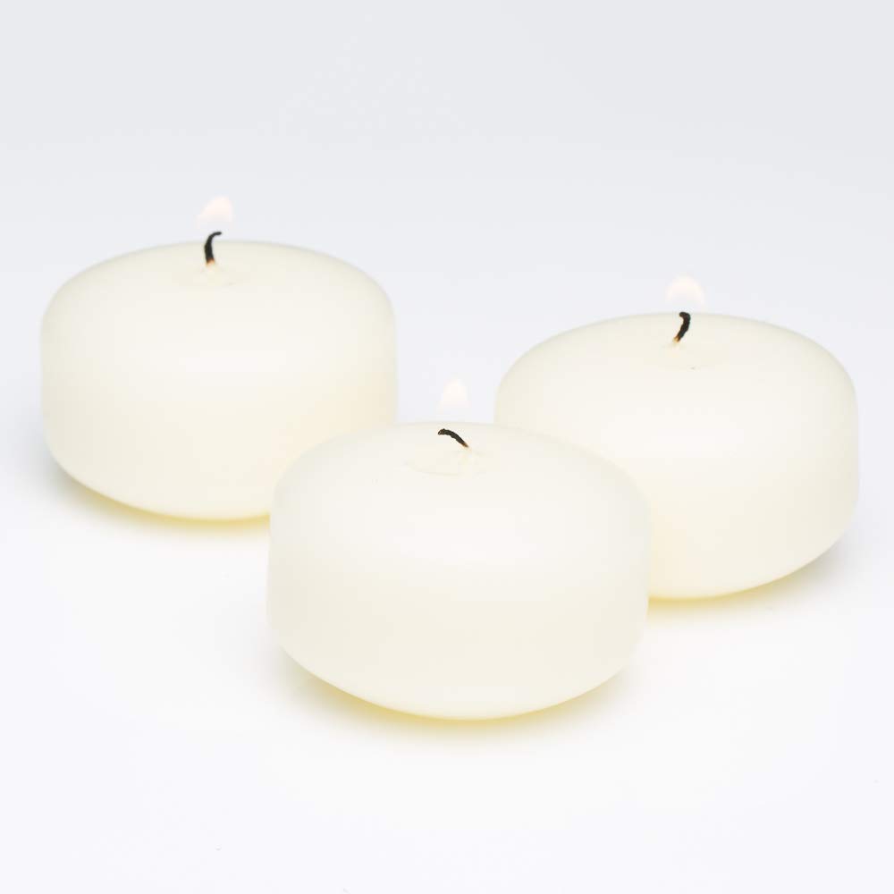 144-Pack Richland Floating Candles 2 Inch Light Ivory - Romantic Wedding Centerpiece, Spa Bath Decor, Pool Party Lighting