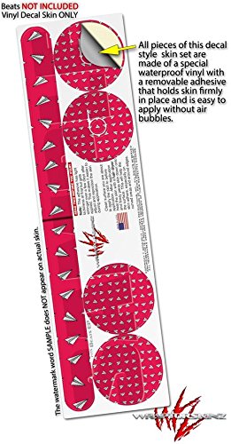 Beats EP Headphone Skin Decal Wrap - Paper Planes Raspberry Design | Protective Vinyl Sticker for Beats EP | Perfect for Personalization, Gifts & Travel Use