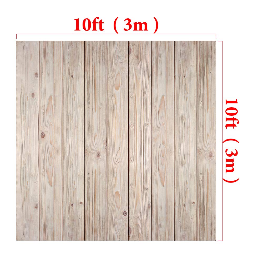 Brown Wooden Photo Backdrop - 10x10ft Wood Plank Texture for Photography & Studio Shoots