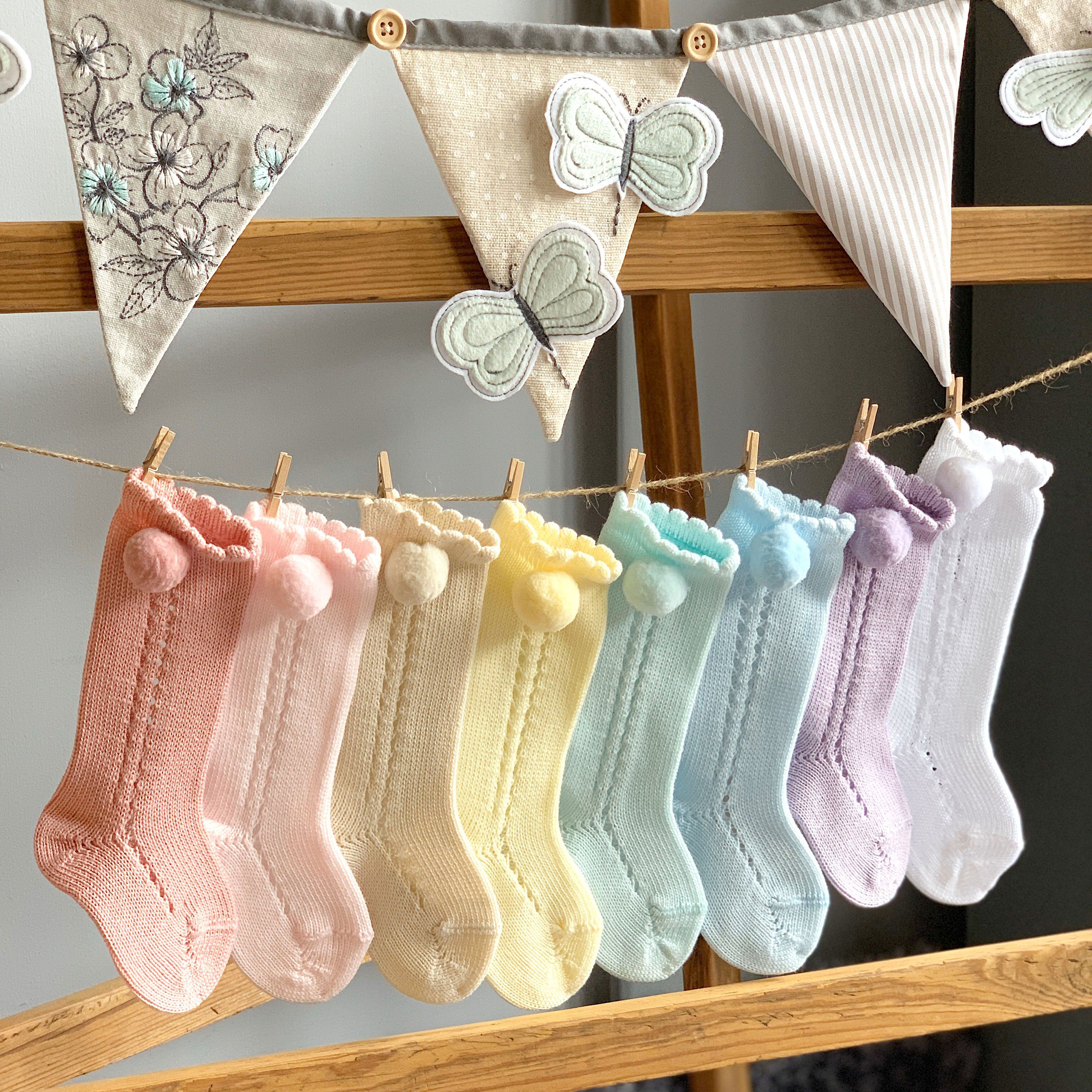 Breathable Linen Openwork Pom Pom Socks for Women - Comfortable Summer Casual Socks for Home, Beach, and Boho Fashion Outfits