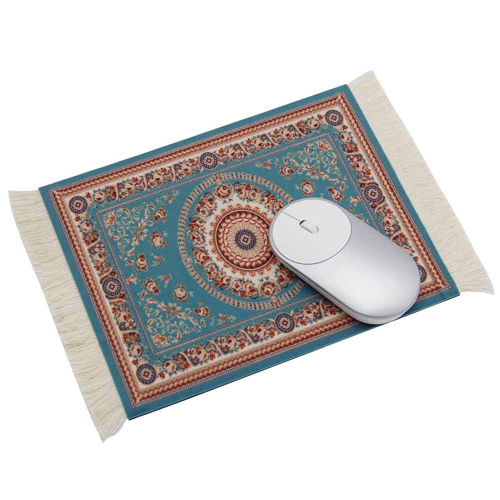 Oriental Carpet Style Mouse Pad - Persian Design Desk Mat with Non-Slip Base for PC & Laptop (Rhine Pattern) | Perfect for Gaming, Office Work & Home Decor