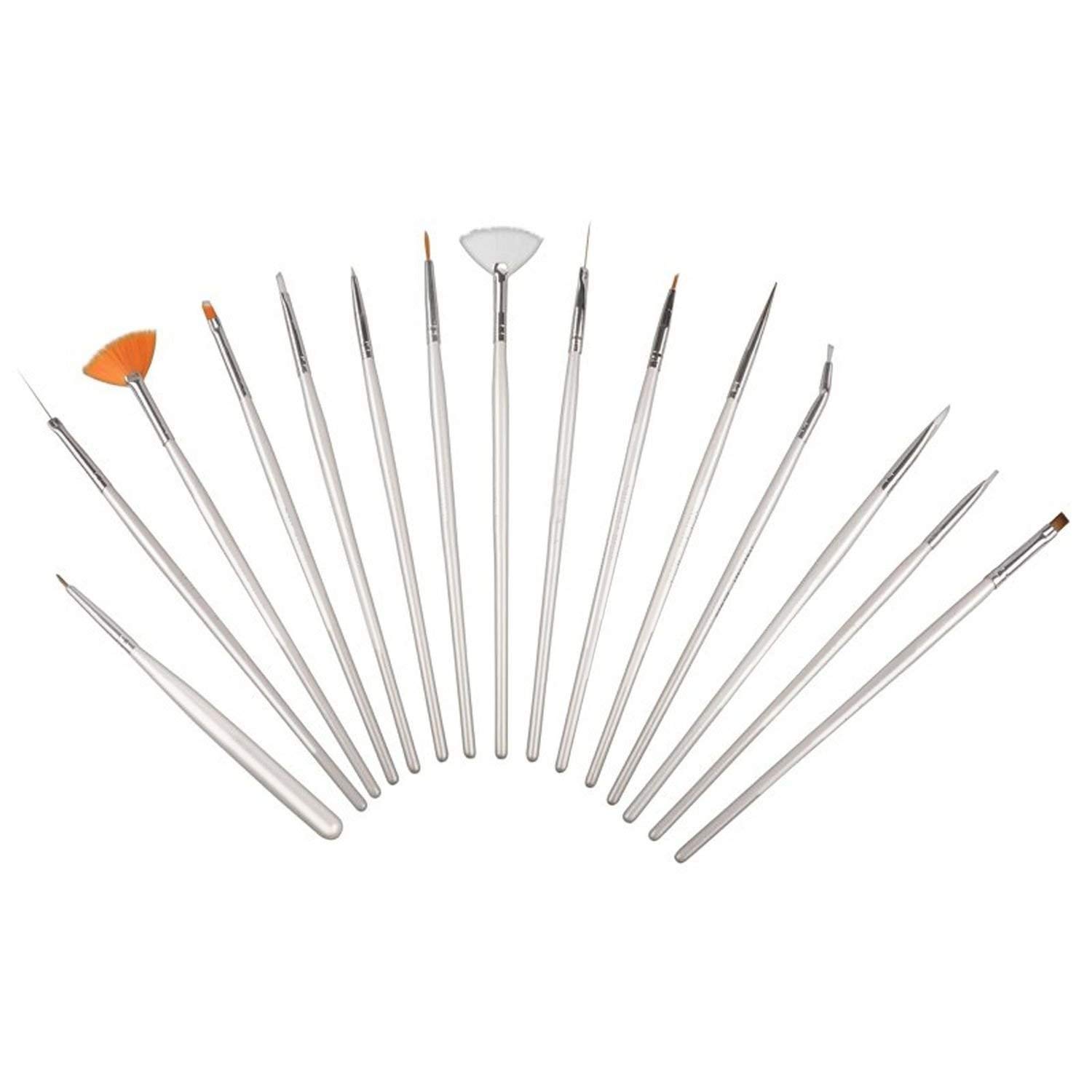 Professional Nail Art Brushes Set - 15 Piece Acrylic Nail Painting & Design Tools Kit with Fine Tip Drawing Pen for Salon & DIY Manicure | Perfect for Gel Polish, French Tips & Intricate Nail Art Designs