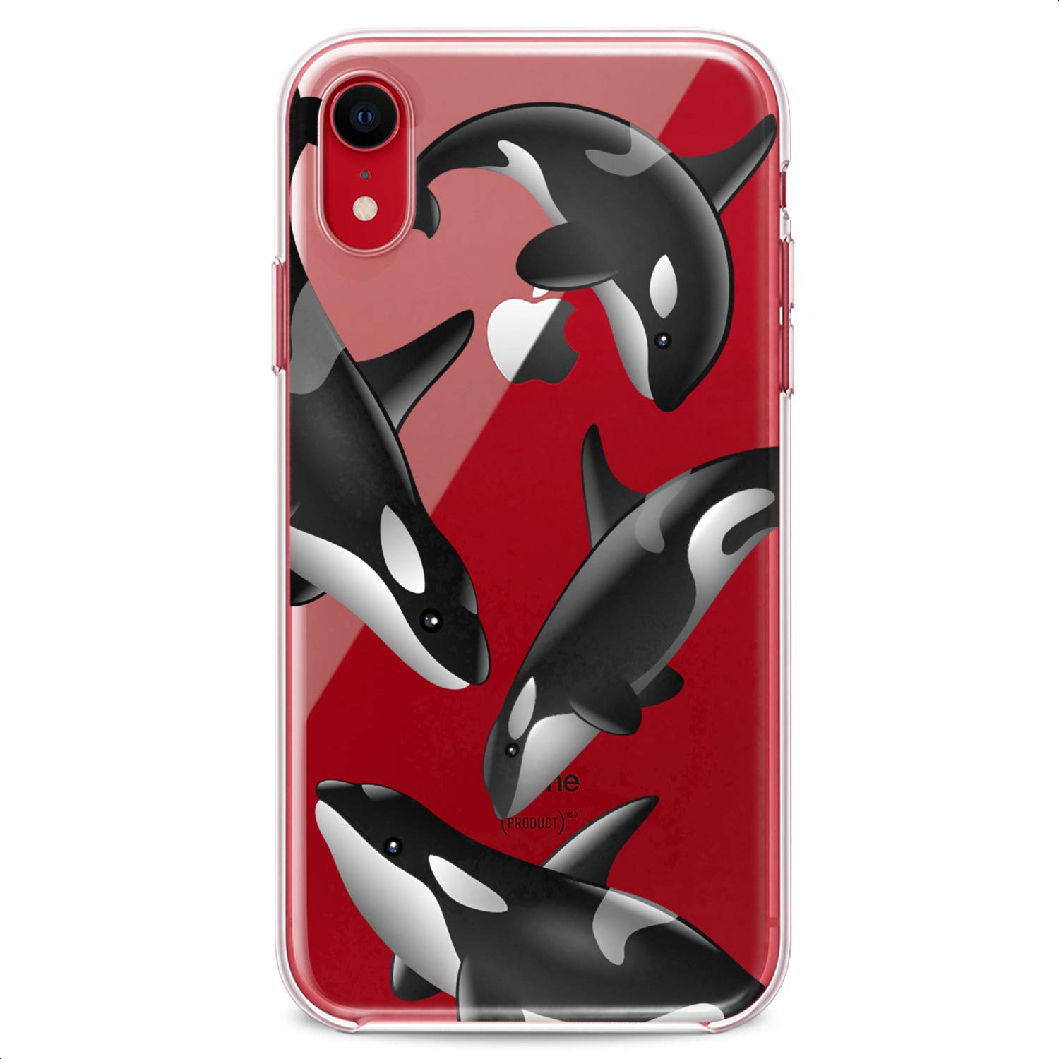 Premium Flexible TPU Phone Case for iPhone 16/15/14/13/12/11 Pro Max/Plus/Mini/XS/XR/X/8/7/6/5/SE - Cute Whale Print Silicone Cover with Slim Clear Design - Perfect for Women Girls Teens & Animal Lovers (Home Office Travel Protection)