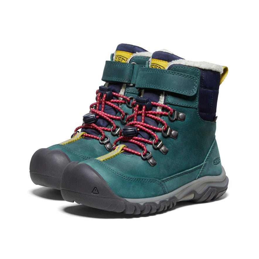 Kanibou Waterproof Winter Boots for Toddlers & Kids | Deep Lagoon/Jazzy Colors | Warm Snow Boots for Boys & Girls - Perfect for Snow Play, School & Outdoor Winter Activities