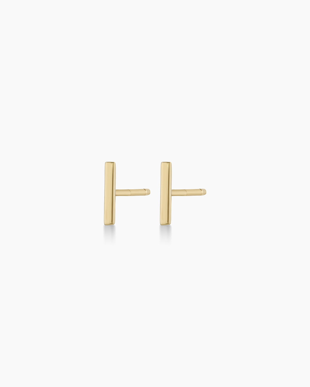 14K Gold Rose Bar Stud Earrings for Women - Dainty Minimalist Hoop Earrings for Everyday Wear, Gift for Her, Valentine's Day, Anniversary