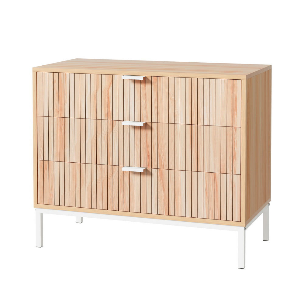 LURA Pine 3-Drawer Chest - Solid Wood Dresser for Bedroom, Living Room & Office Storage - Perfect for Organizing Clothes, Linens & Home Essentials