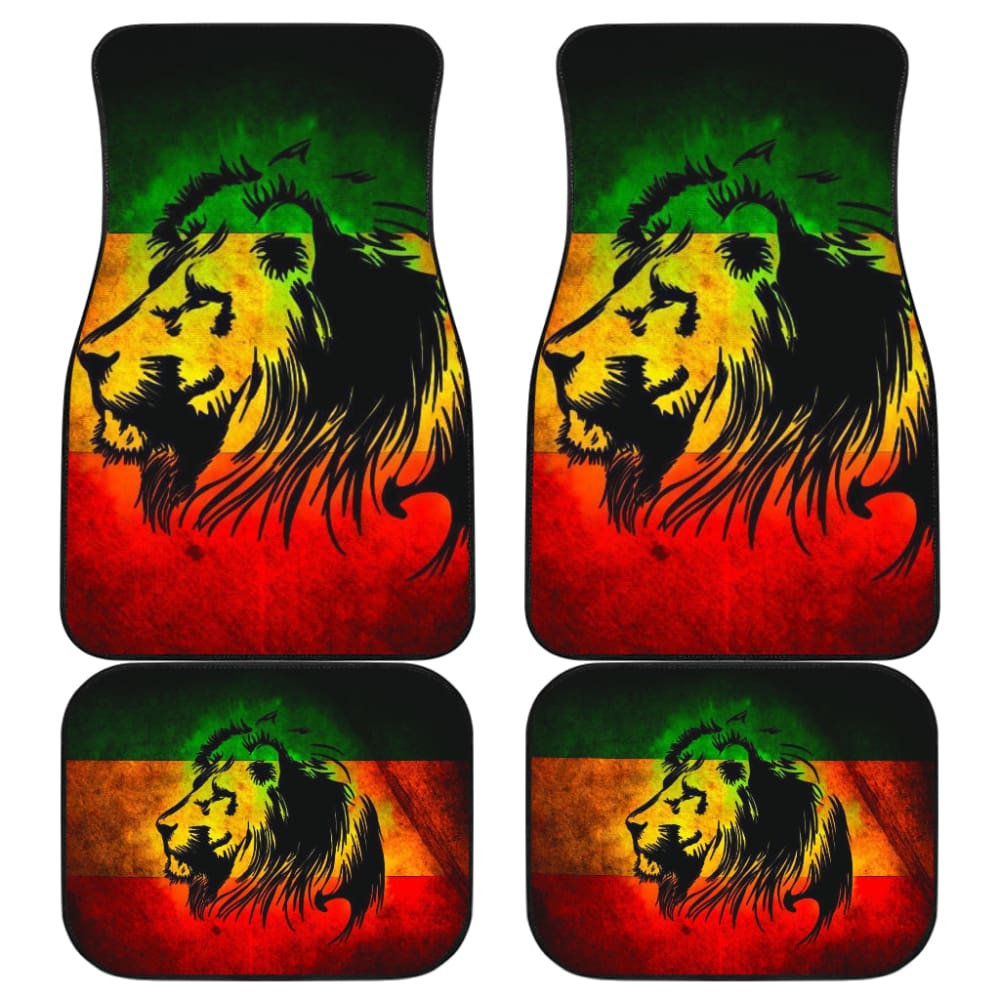 Reggae Rasta Lion Car Floor Mats - Custom Fit All-Weather Automotive Floor Liners - Perfect for Jeep, Truck & SUV Accessories - Great Gift for Music Lovers & Car Enthusiasts