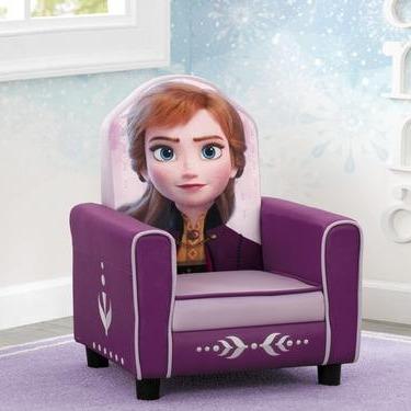 Frozen 2 Anna Kids Chair - Disney Princess Themed Upholstered Chair for Girls - Perfect for Bedroom, Playroom, and Movie Nights