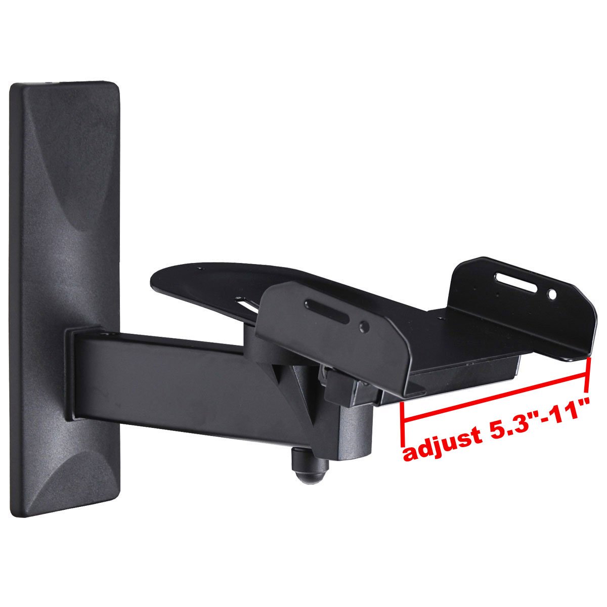 VideoSecu Side Clamping Bookshelf Speaker Wall Mount - Heavy Duty Steel Bracket (Pair) for Home Theater, Studio & Office Audio Setup - 3LH Design