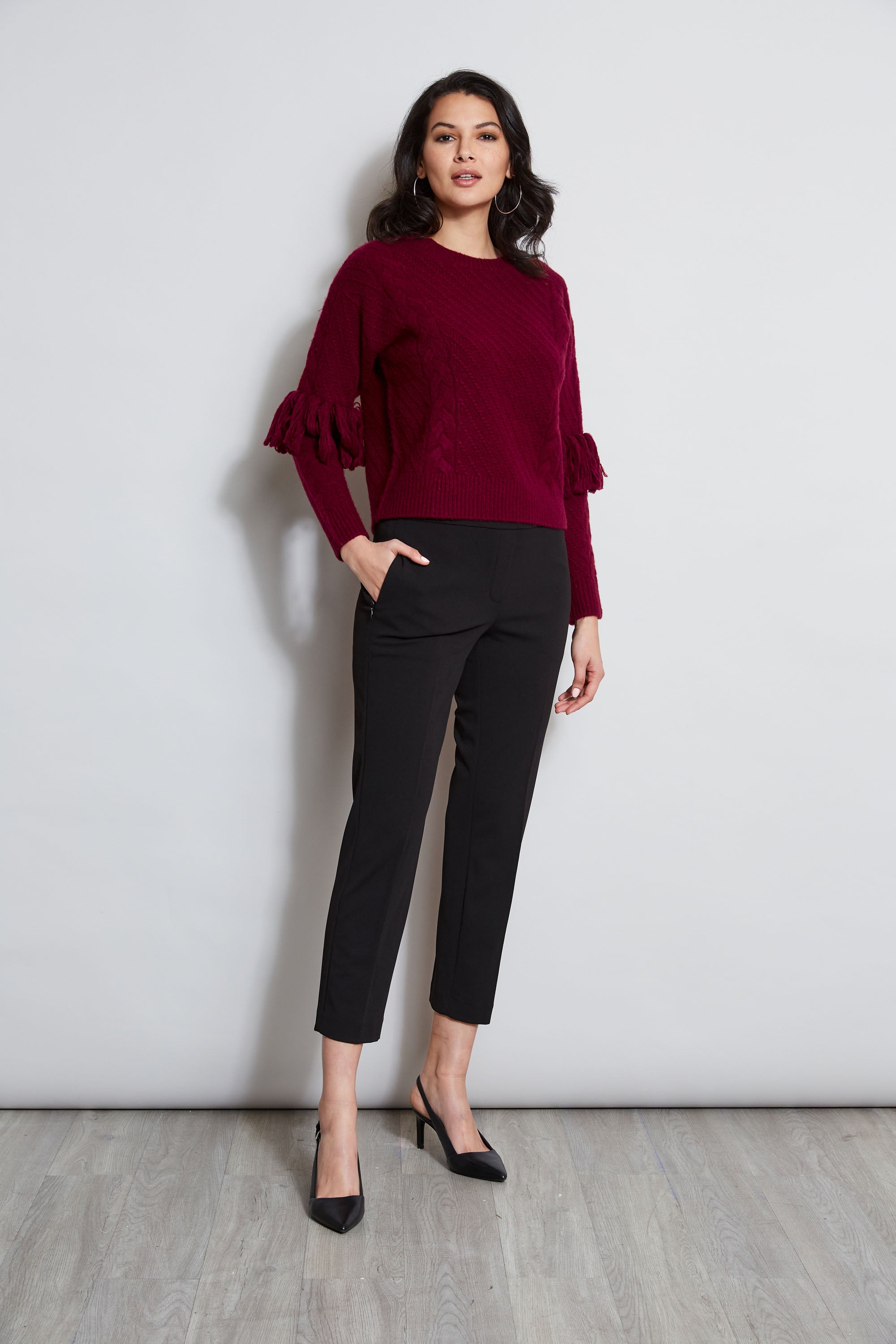 Cozy Cable Knit Fringe Sweater for Women - Winter Warm Pullover with Boho Chic Design - Perfect for Casual Outfits, Holiday Parties & Date Nights