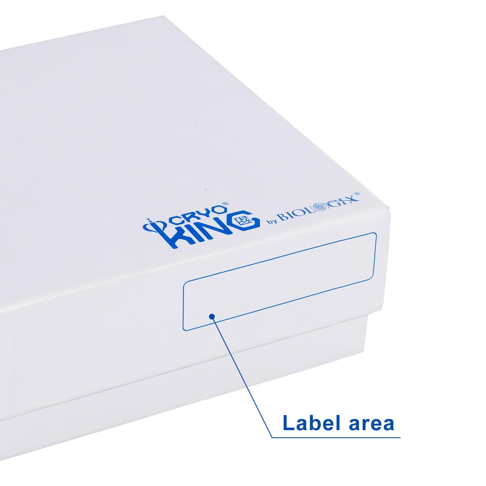 100-Well Microtube Storage Box - 2 Inch Height Cardboard Cryogenic Lab Freezer Box with Plastic Coating | White Cryo Box for Laboratory Sample Organization (Case of 100) | Ideal for Biobanking, DNA/RNA Storage & Medical Research