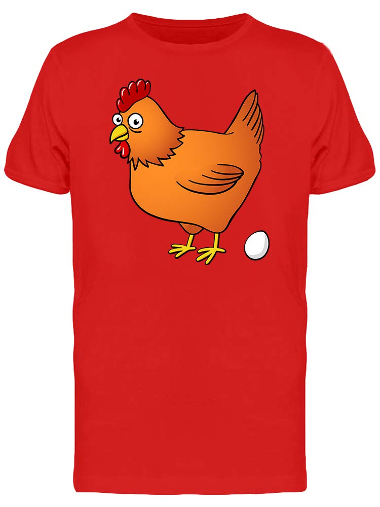 Smartprints Funny Laying Chicken Graphic T-Shirt for Men - Casual Comfort Fit Cotton Tee for Everyday Wear & Poultry Enthusiasts