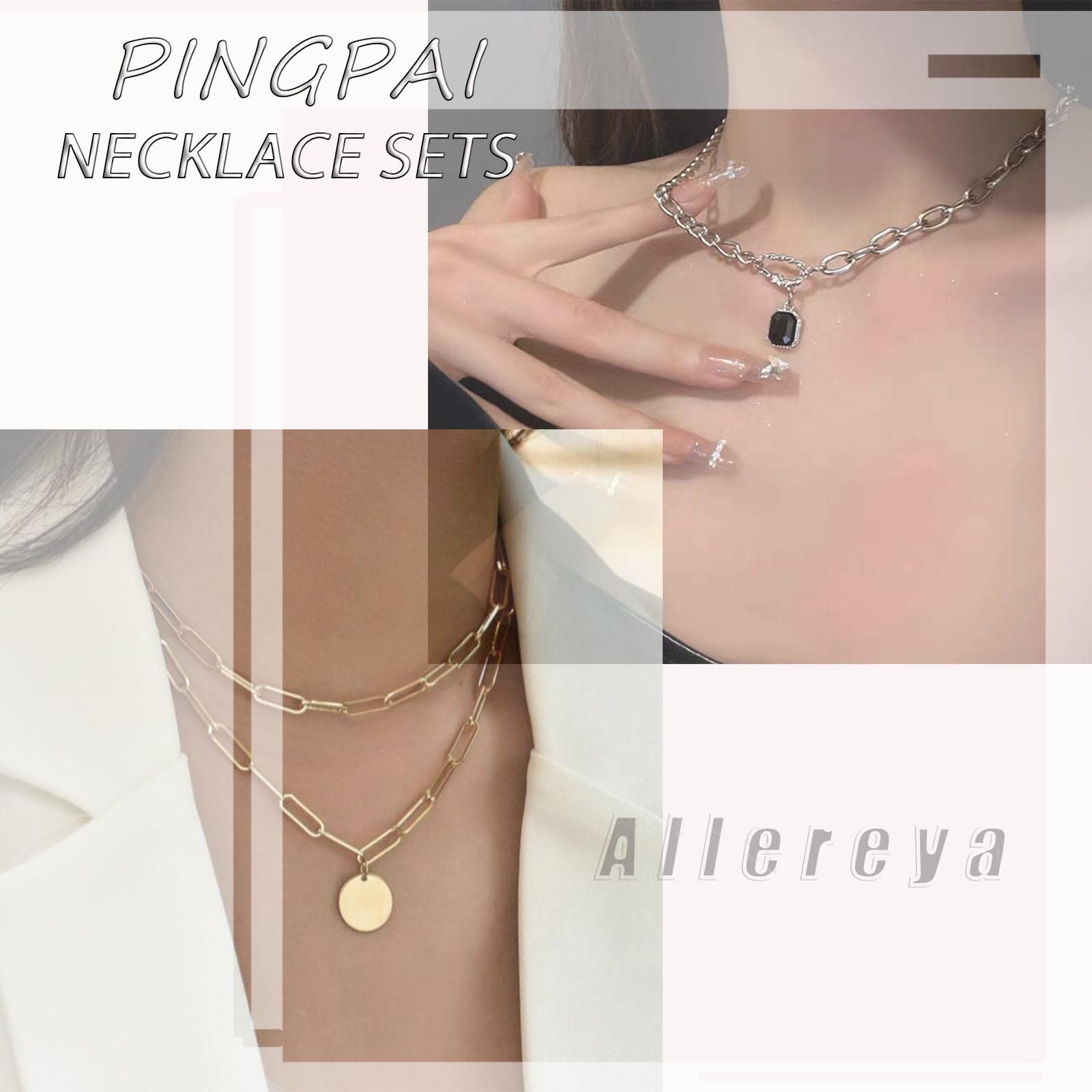 Allereya Vintage Cute Cat Pendant Necklace - Black Killer Cat & Knife Cat Charm on Silver Round Snake Chain - Elegant Jewelry for Women & Girls - Perfect for Casual Wear, Date Nights & Gifts