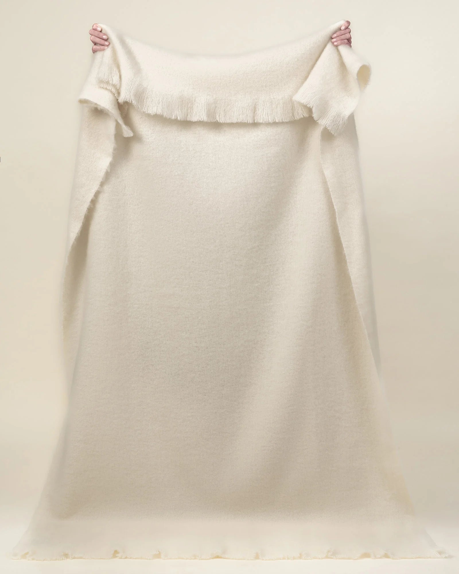 Hyde Cream Throw Blanket - Soft & Cozy Knit Throw for Couch, Bed, and Sofa - Perfect for Relaxing, Lounging, and Home Decor
