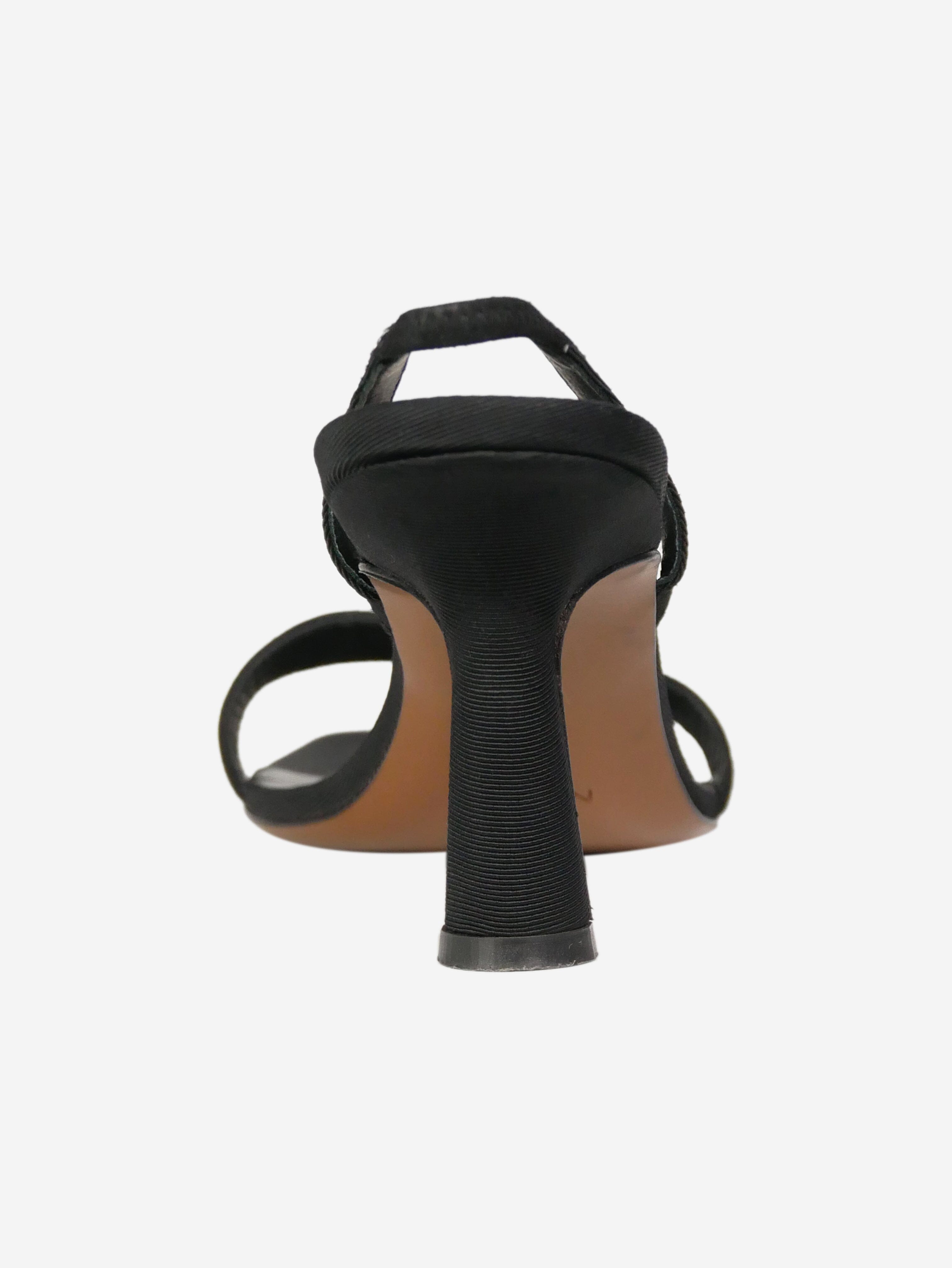Stylish Black Slingback Sandal Heels - Women's Size EU 38 (US 8) | Comfortable Summer Dress Shoes for Weddings, Parties & Office Wear