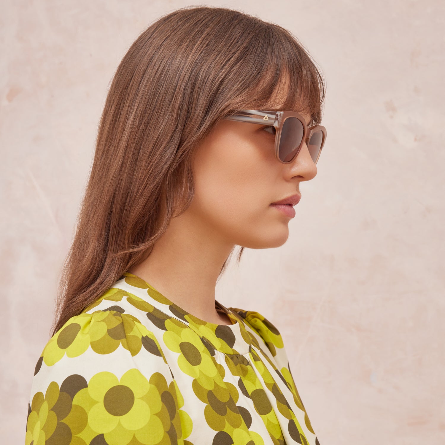 Wisteria Sunglasses for Women - Pink Champagne Frame & UV Protection - Perfect for Beach, Driving, and Outdoor Activities