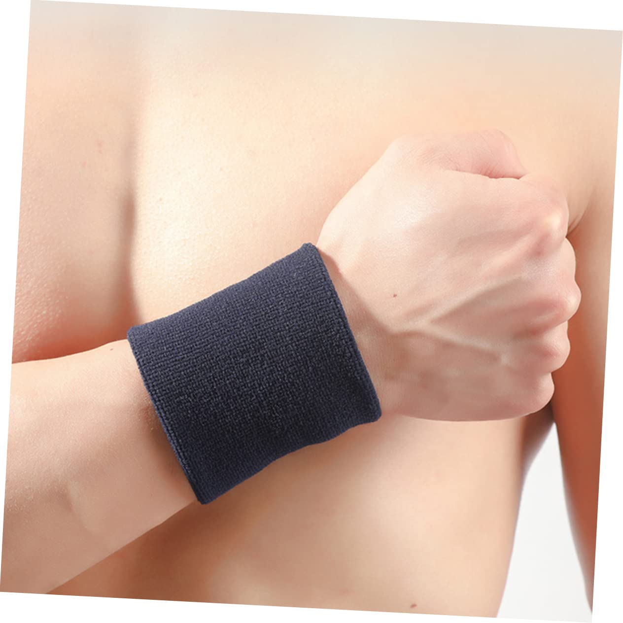 GAROZATION 6-Pack Sweat Wrist Bands for Men - Breathable Elastic Wrist Wraps for Gym, Workout, Tennis & Basketball - Non-Slip Sports Wristbands for Fitness & Exercise Protection