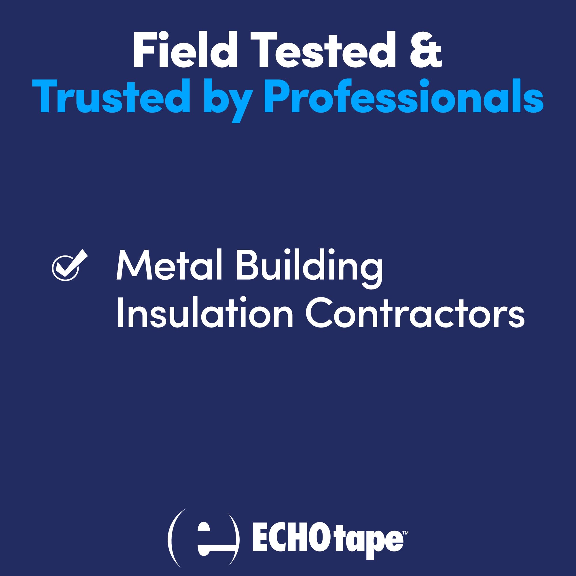 ECHOtape FS-G7731 All Weather Lamtec WMP-VR Facing Tape - Heavy Duty Metal Building Insulation Tape, Black Seam & Repair Tape with Cold Weather Acrylic Adhesive (2.83