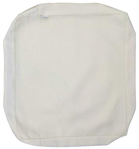 Waterproof UV-Resistant Patio Chair Cushion Cover - Indoor/Outdoor Use - Cream White 22x22x4 Inches - Perfect for Poolside, Garden, Deck & Patio Furniture Protection