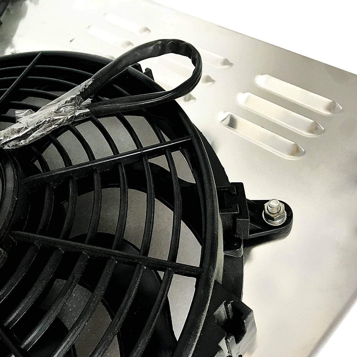 Aluminum Radiator Shroud Fan Kit for 1975-1979 Ford LTD II Ranchero Thunderbird Torino, Lincoln Mark V IV, Mercury Cougar Montego V8 Engine - High Performance Cooling Upgrade for Classic Car Restoration & Hot Rod Builds