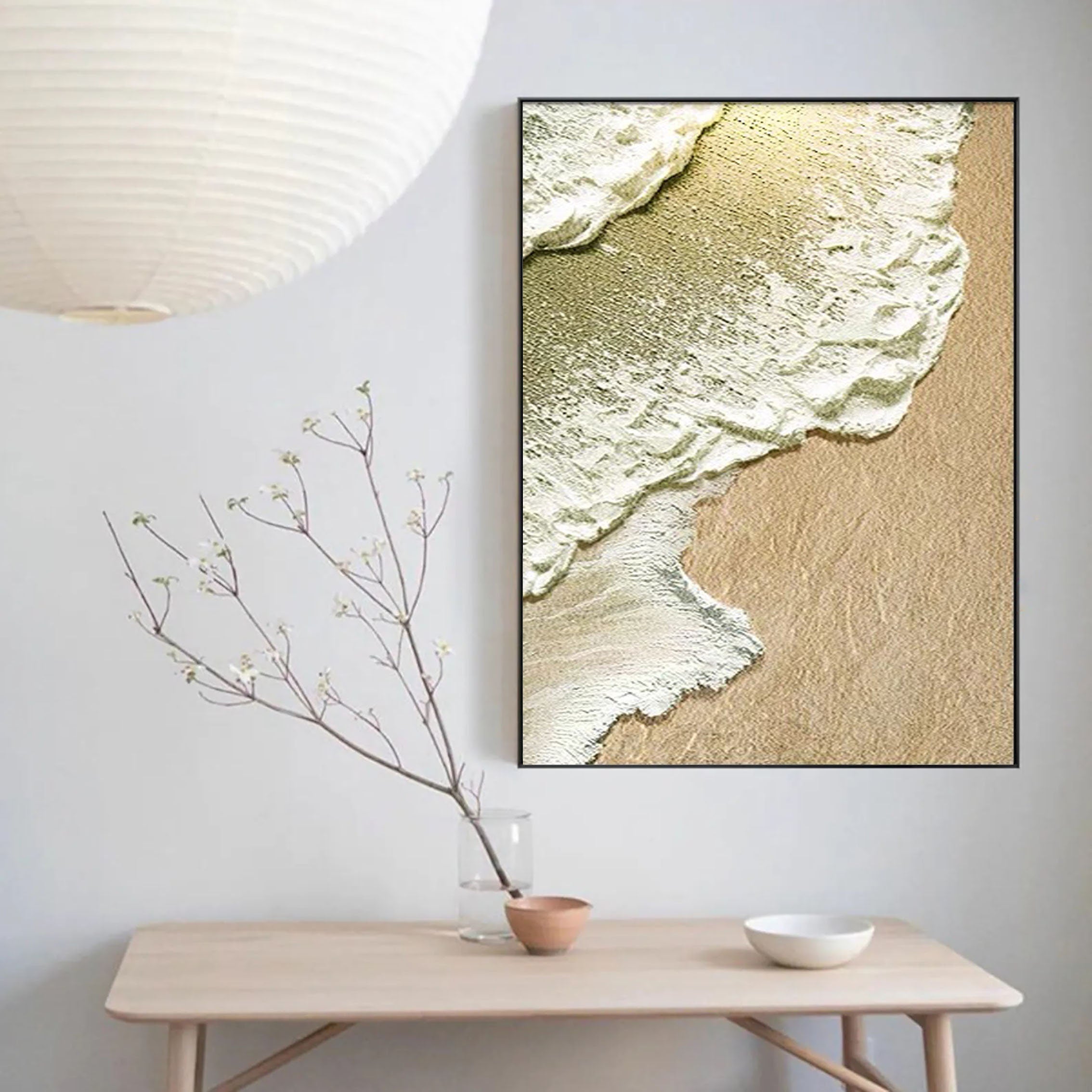 Ocean and Sky Painting #OS 039 - Handmade Wall Art for Home Decor, Office & Living Room - Beautiful Seascape Canvas Artwork