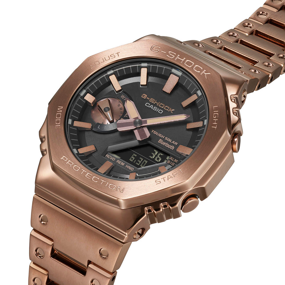 G Shock Full Metal GMB2100GD 5A Smartwatch with Smartphone Link - Durable Shock Resistant Watch for Outdoor Sports & Everyday Wear
