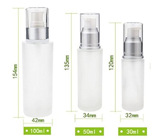 30ML 1OZ Airless Pump Bottle - Leakproof Travel Cosmetic Containers for Lotion, Serum, Cream & Makeup | Portable Vacuum Dispenser for Skincare, Toiletries & Facial Cleansers | Perfect for Home, Gym & Travel Use
