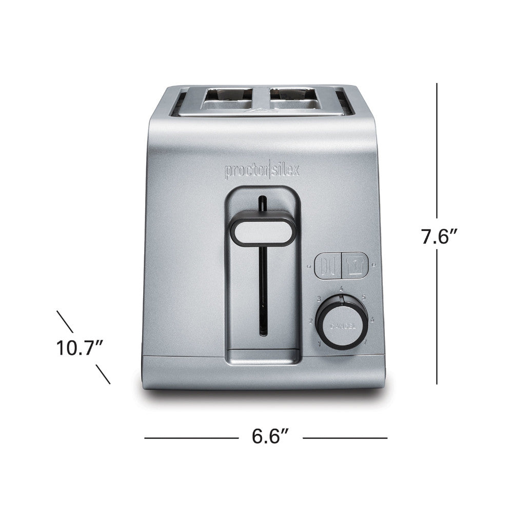 Proctor Silex 22302 2-Slice Extra Wide Slot Toaster - Perfect for Bagels, Thick Bread & Artisan Toast - Ideal for Breakfast, Brunch & Small Kitchens