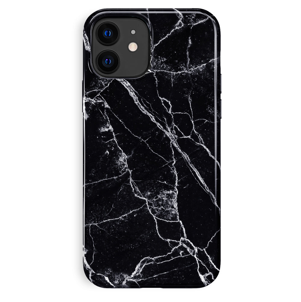 Premium Black Marble iPhone Case - Slim Protective Cover with Anti-Slip Grip | Perfect for Work, Travel & Everyday Use