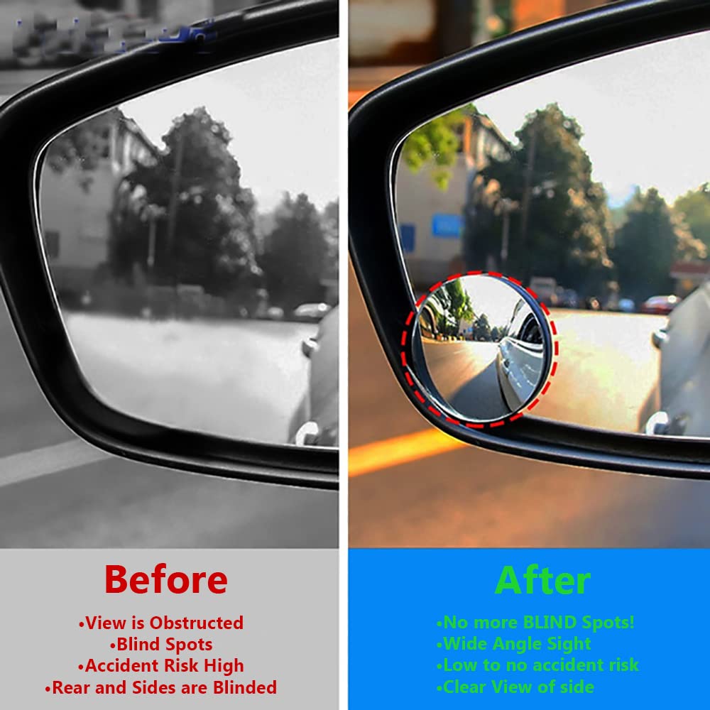 2 Inch Blind Spot Mirror (2 Pack) for Harley-Davidson Pan America 1250 Motorcycle - Anti-Fog, Anti-Blur, Rust & Corrosion Resistant Aluminum Adhesive Mirrors - Perfect for Enhanced Safety and Visibility While Riding