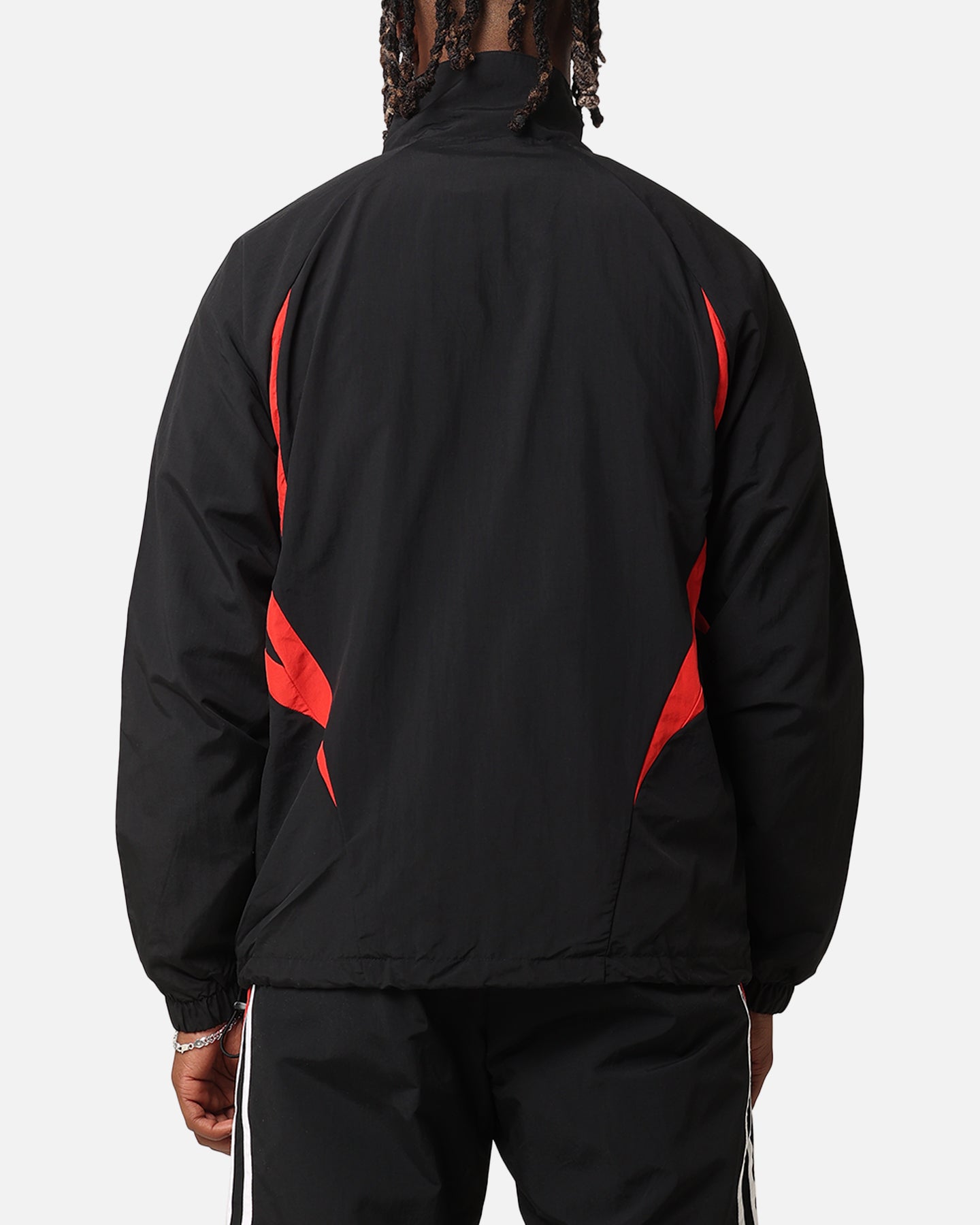 Adidas Archive Track Jacket for Men - Black/Red Athletic Running Jacket with Zipper - Lightweight Windbreaker for Jogging, Gym & Outdoor Sports
