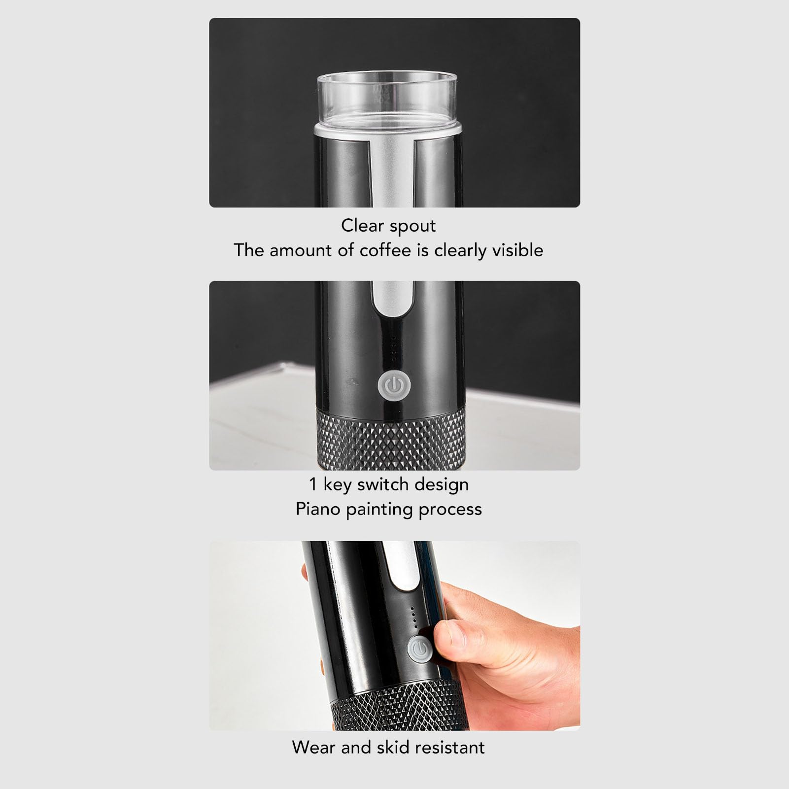 Portable Electric Espresso Machine - 160ml Travel Coffee Maker for Capsules & Ground Coffee, USB Car Coffee Maker with Self-Heating for RV, Camping, Office & Outdoor Adventures