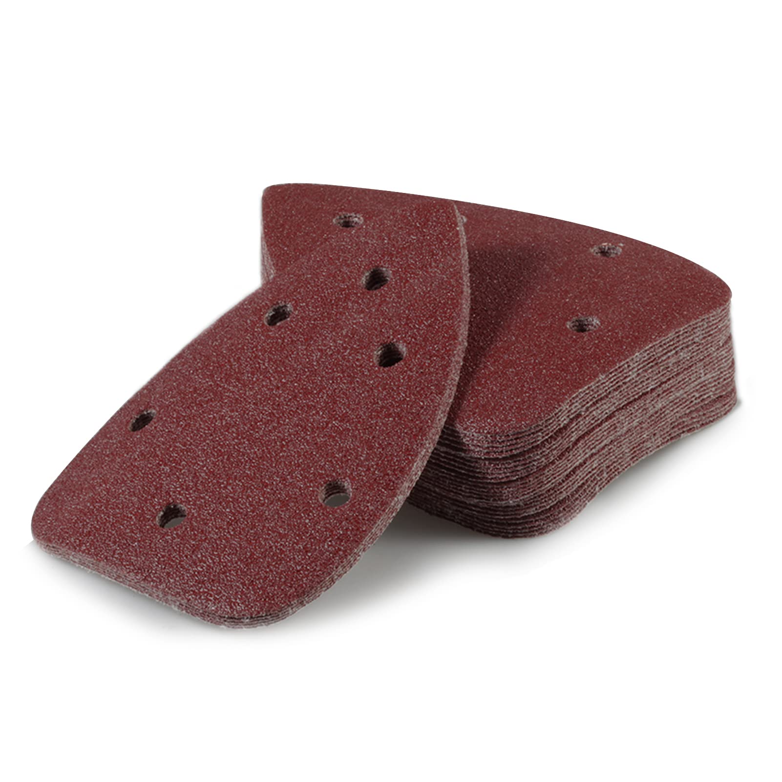 LEONTOOL 30-Pack 80 Grit Hook & Loop Sanding Discs for Mouse/Detail Sanders | 6-Hole Design | Woodworking, Furniture Refinishing & DIY Projects