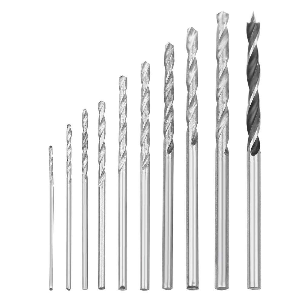 **Mini Hand Drill Set with 10 Drill Bits (0.8-3.0mm) - Portable Micro Drill Tool for DIY, Jewelry Making, Woodworking & Craft Projects**