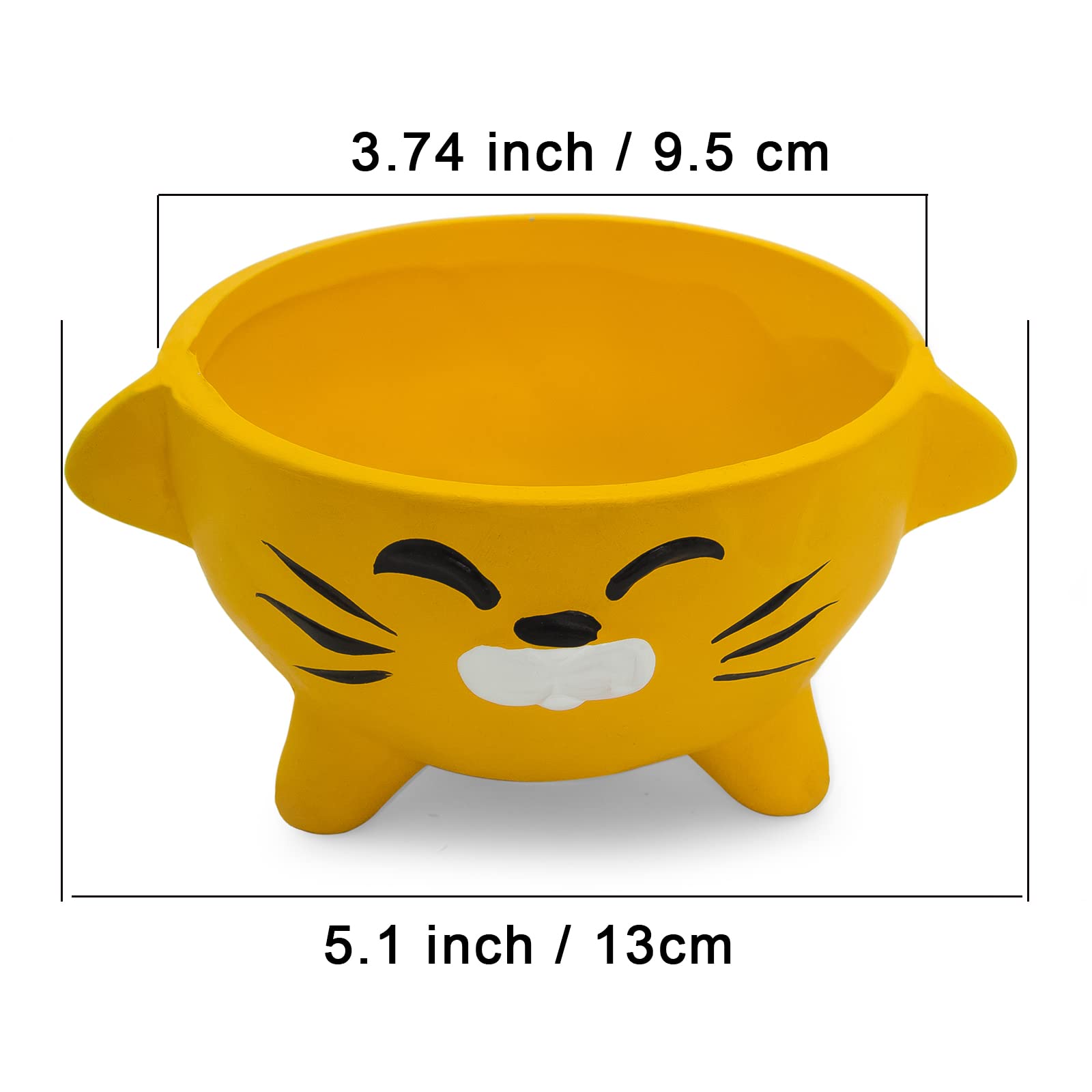 6 Pack 4 Inch Cute Animal Succulent Pots with Drainage - Owl & Cat Design Small Planters with Stands for Air Plants, Bonsai, Indoor Succulents | Perfect for Home Decor, Office Desk & Gift Giving