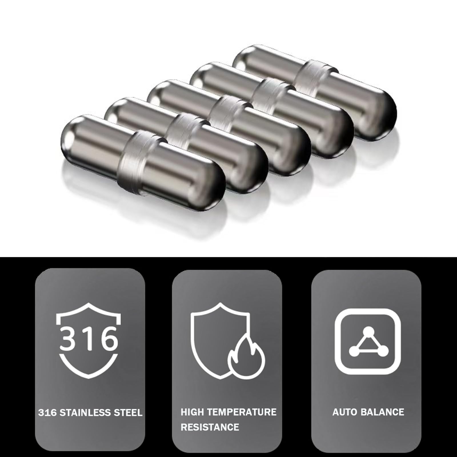 Stainless Steel Magnetic Stir Bar (2 Pack) - Self Stirring Coffee Mug Mixer for Hot & Cold Drinks - Perfect for Labs, Home, Office & Travel
