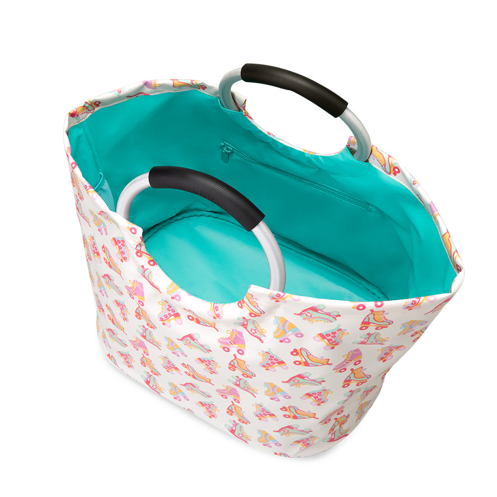 Roller Rink Loopi Tote Bag - Large Durable Grocery Shopping Bag with Reinforced Handles - Perfect for Skating Rink, Beach, Gym & Everyday Use